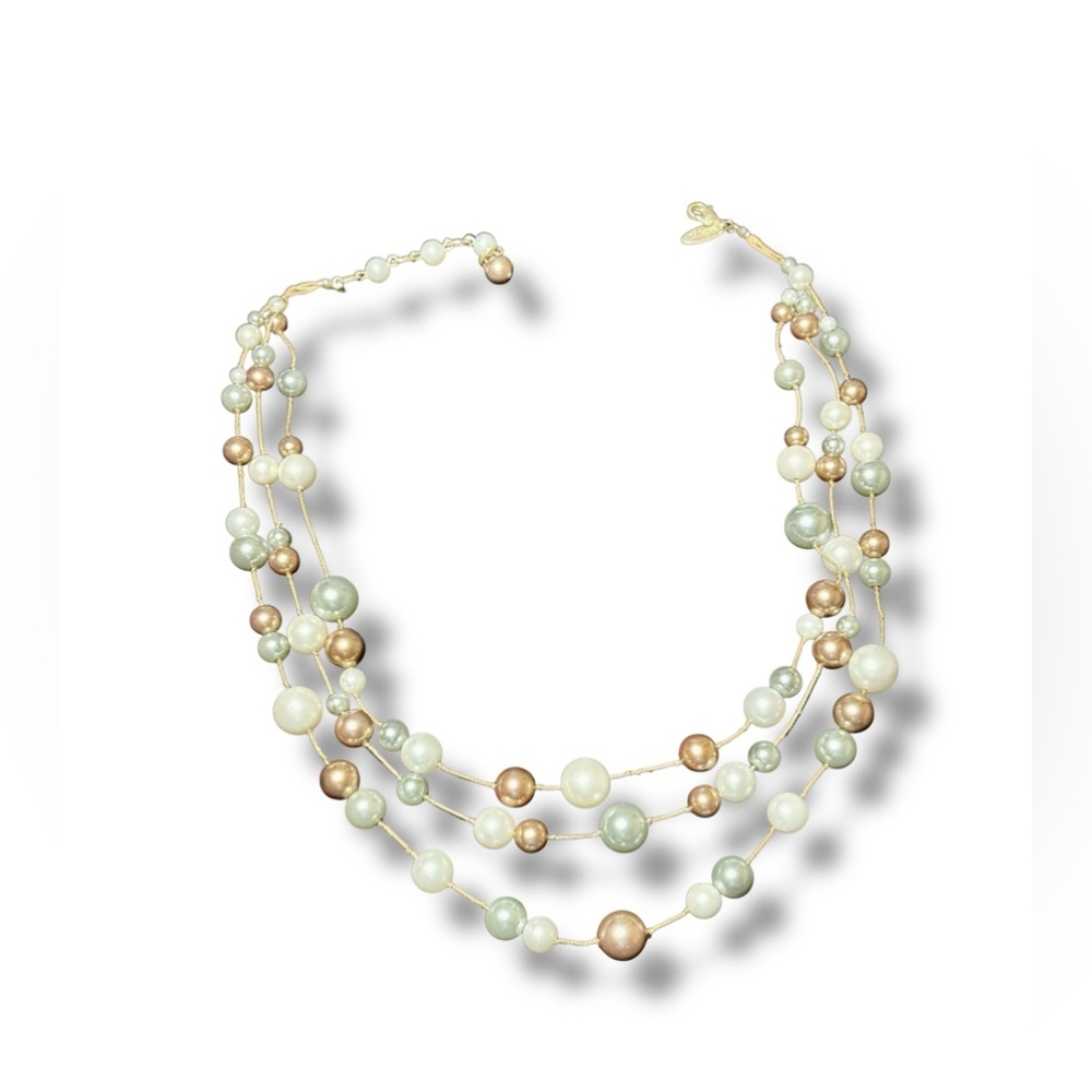 Layered Faux Pearl Necklace